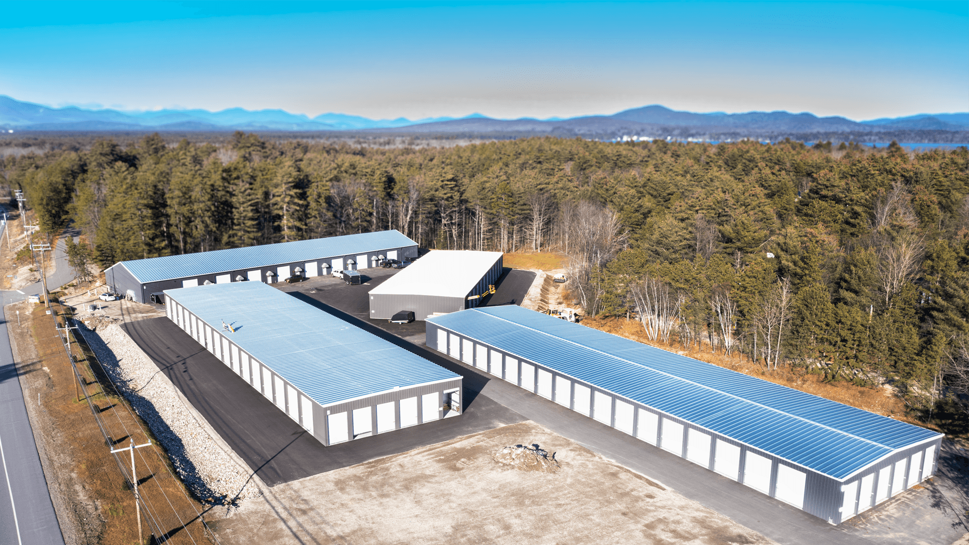 Arial view of Toy Locker, LLC storage facility