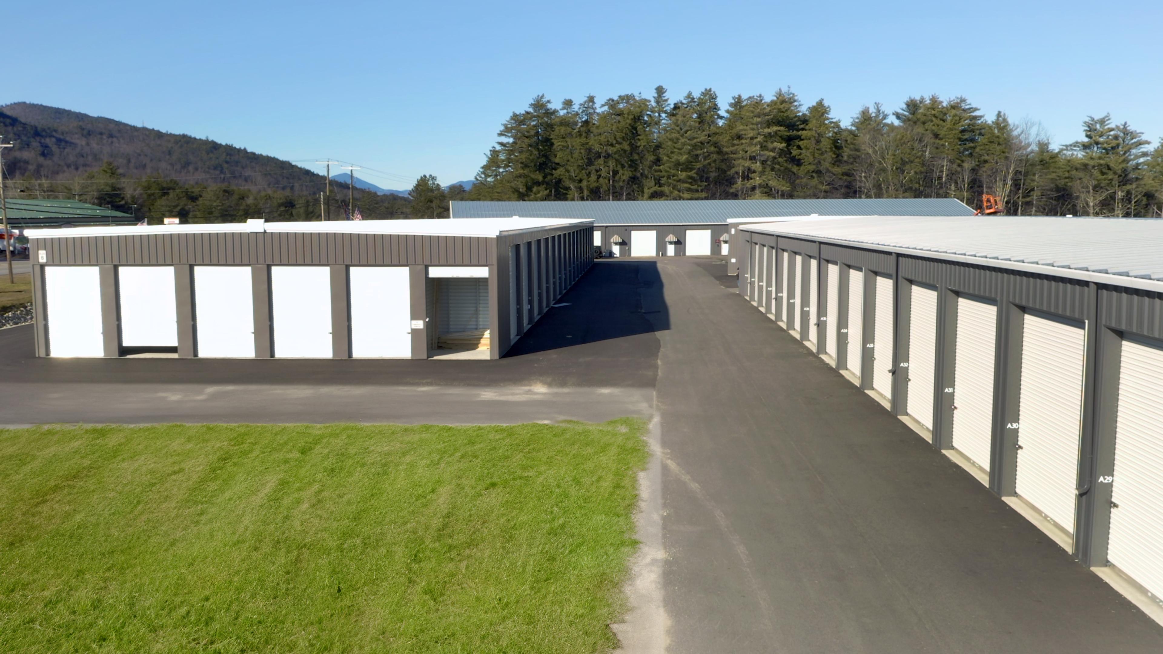 Aerial view of Toy Locker, LLC's RV and boat storage facility in New Hampshire